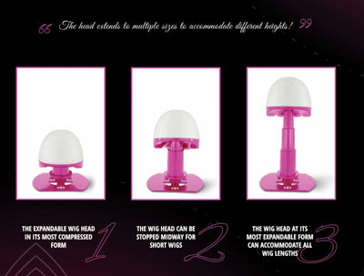 Collapsible wig head
