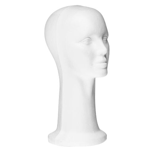 15'' Inch Styrofoam Head Wig Head Mannequin Manikin, Style, Model & Display  Women's Wigs, Hats & Hairpieces Stand - Large, by Adolfo Designs